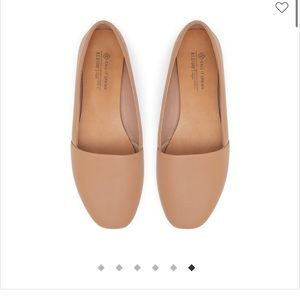 Womens brown flat loafers